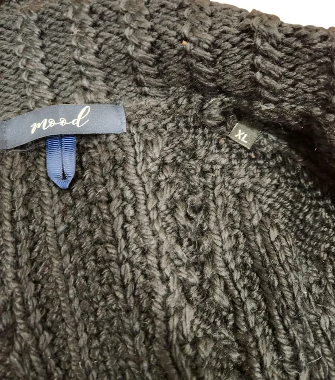 새상품)XL)니트집업 가디건 블랙 심플가디건 울가디건 cardigan 상품이미지6