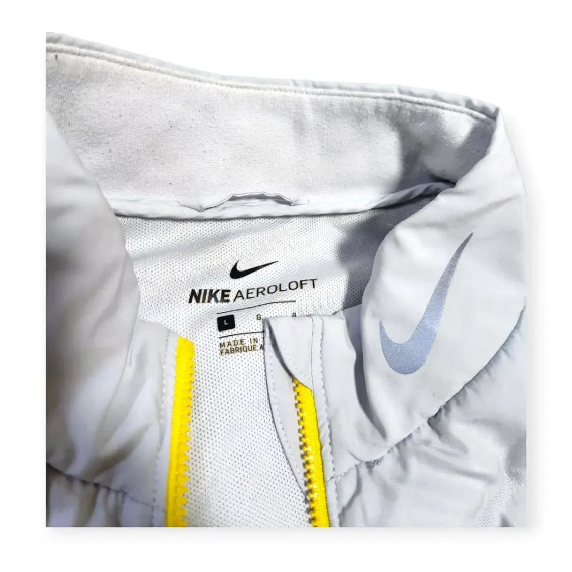 L)나이키 에어로로프트 하이퍼어댑트 경량패딩 자켓 화이트/옐로우 상품이미지5