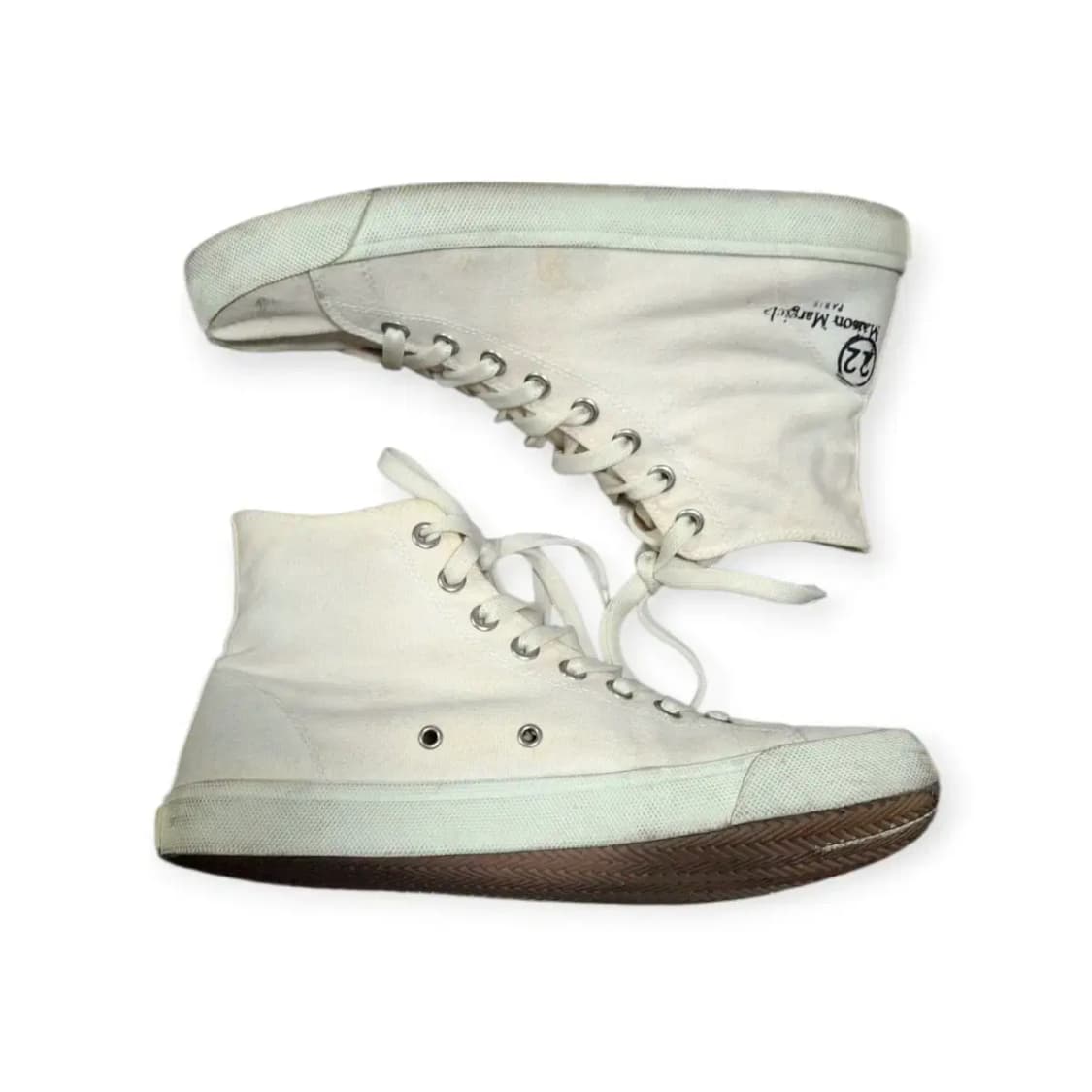 42)메종 마르지엘라 화이트 타비 슈즈 하이탑 상품이미지3