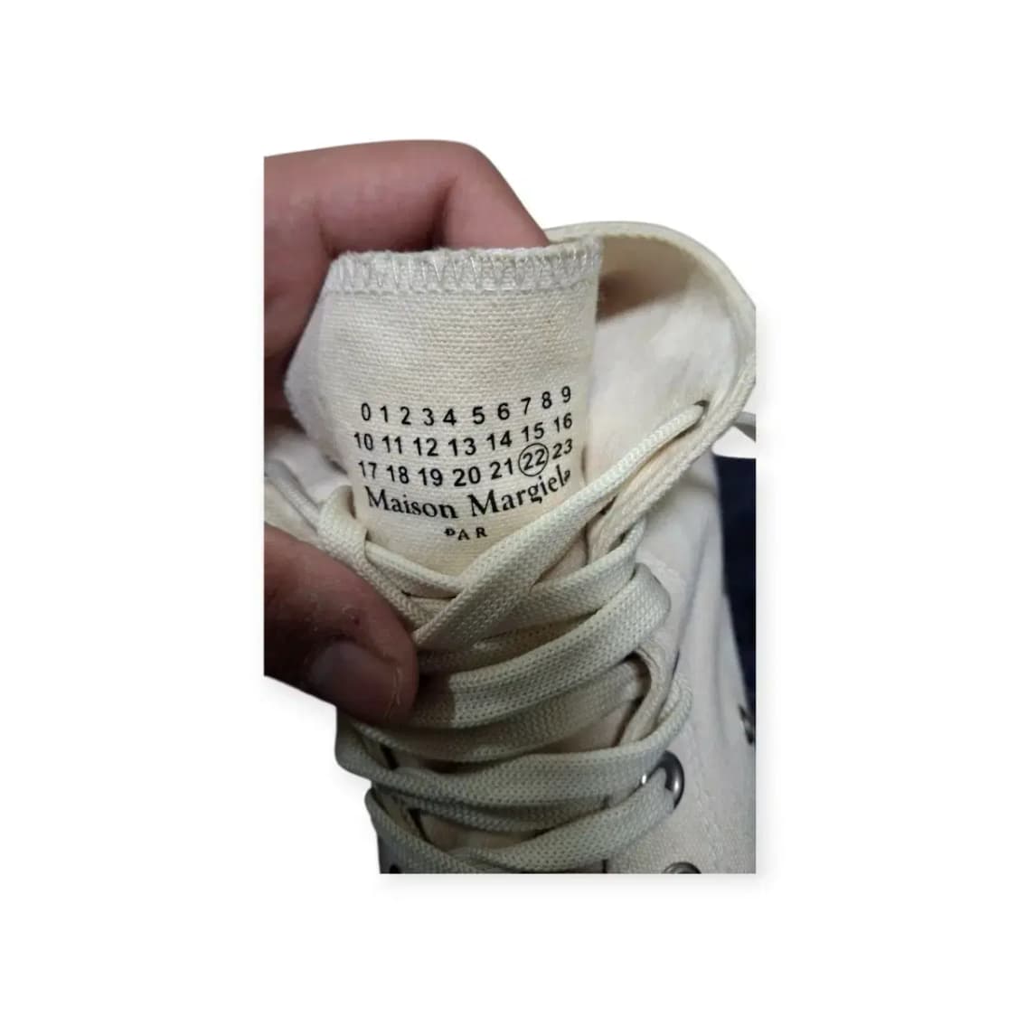 42)메종 마르지엘라 화이트 타비 슈즈 하이탑 상품이미지5