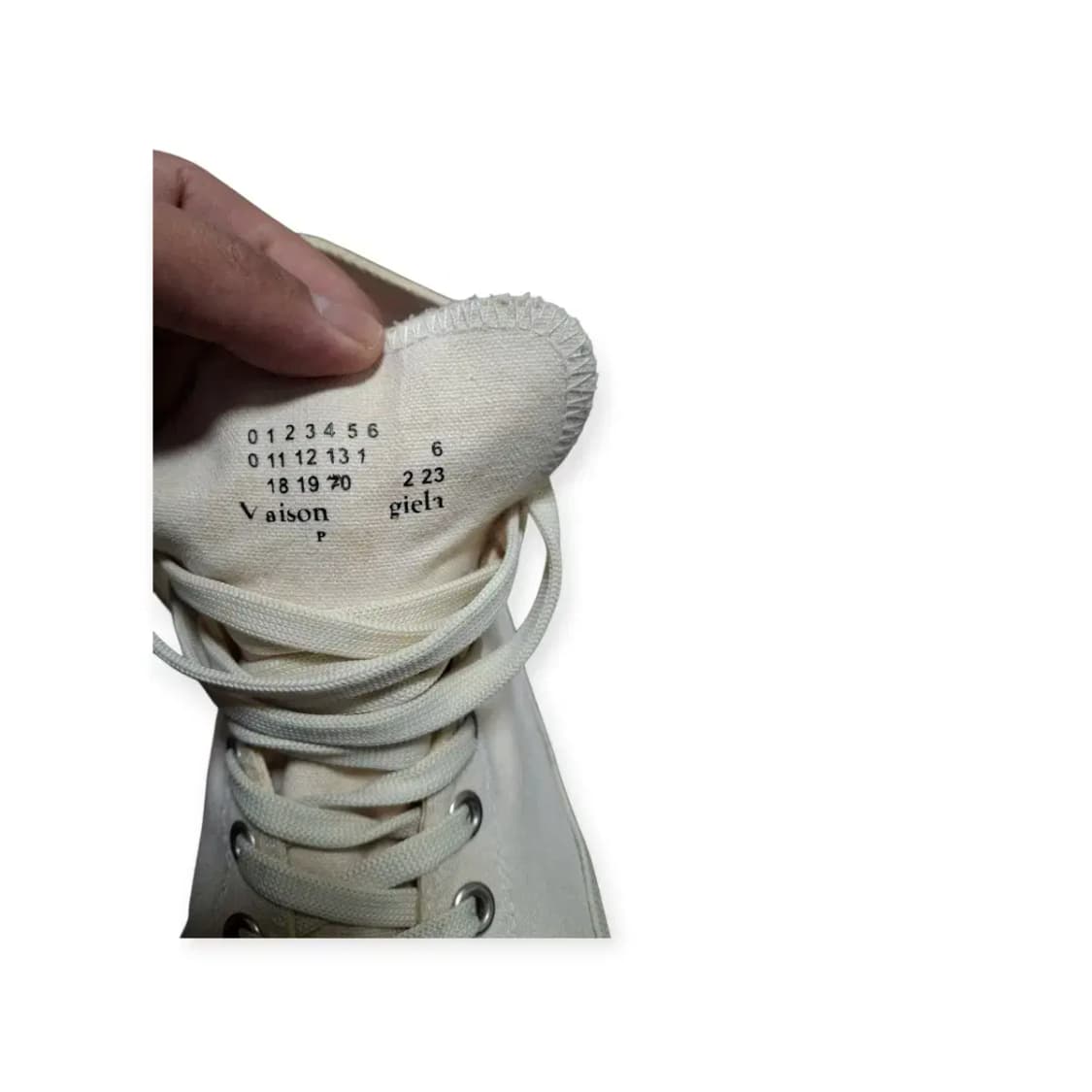 42)메종 마르지엘라 화이트 타비 슈즈 하이탑 상품이미지6