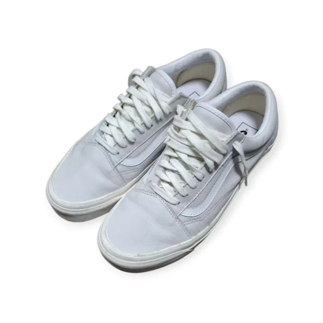 280)반스 올드스쿨 레더 그레이 화이트 스니커즈 상품이미지1