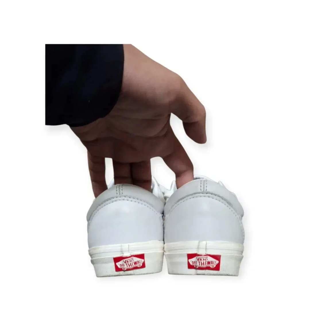 280)반스 올드스쿨 레더 그레이 화이트 스니커즈 상품이미지5