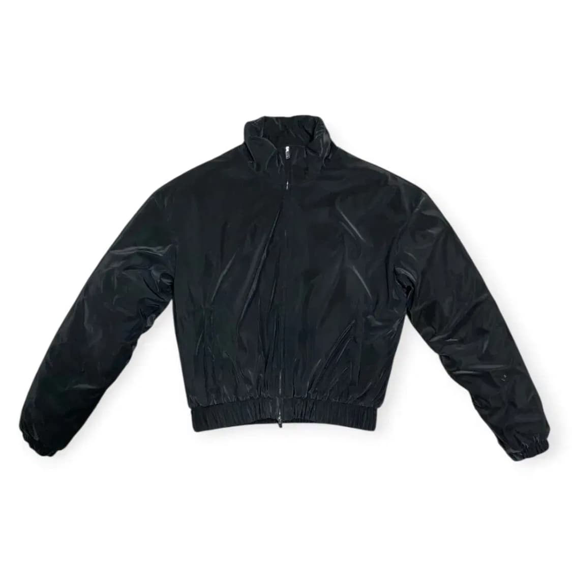 XL)블랙 패딩 무광 점퍼 숏패딩 검정색 상품이미지1