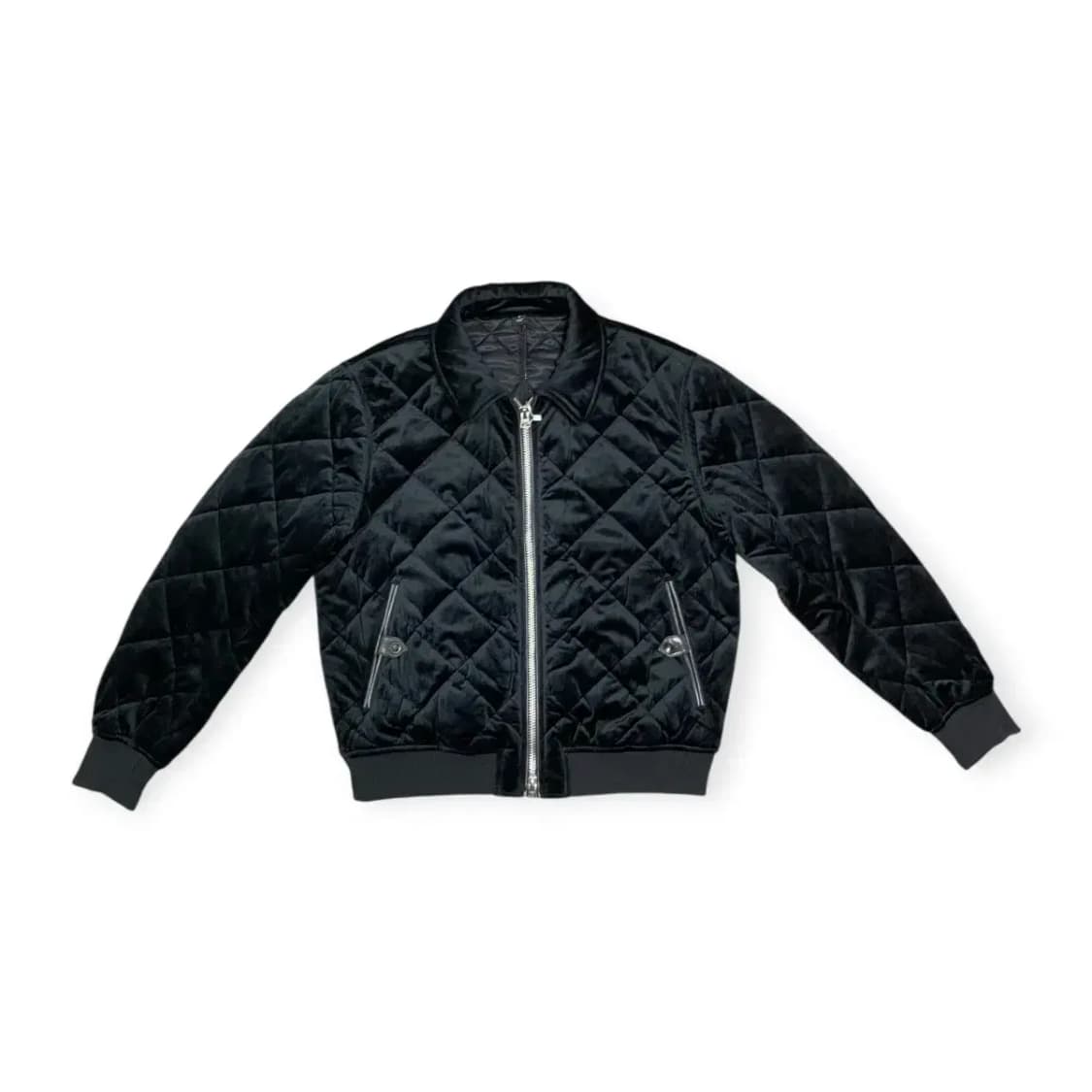 M)퀼팅 벨벳 벨루어 집업 자켓 벨루어 점퍼 코듀로이 자켓 상품이미지1