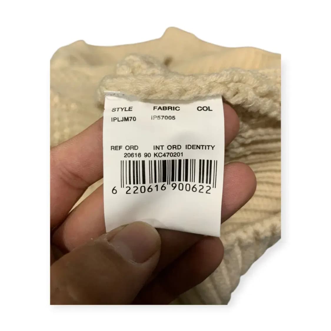 L)아이보리 케이블 니트 스웨터 라운드넥니트 니트맨투맨 상품이미지3