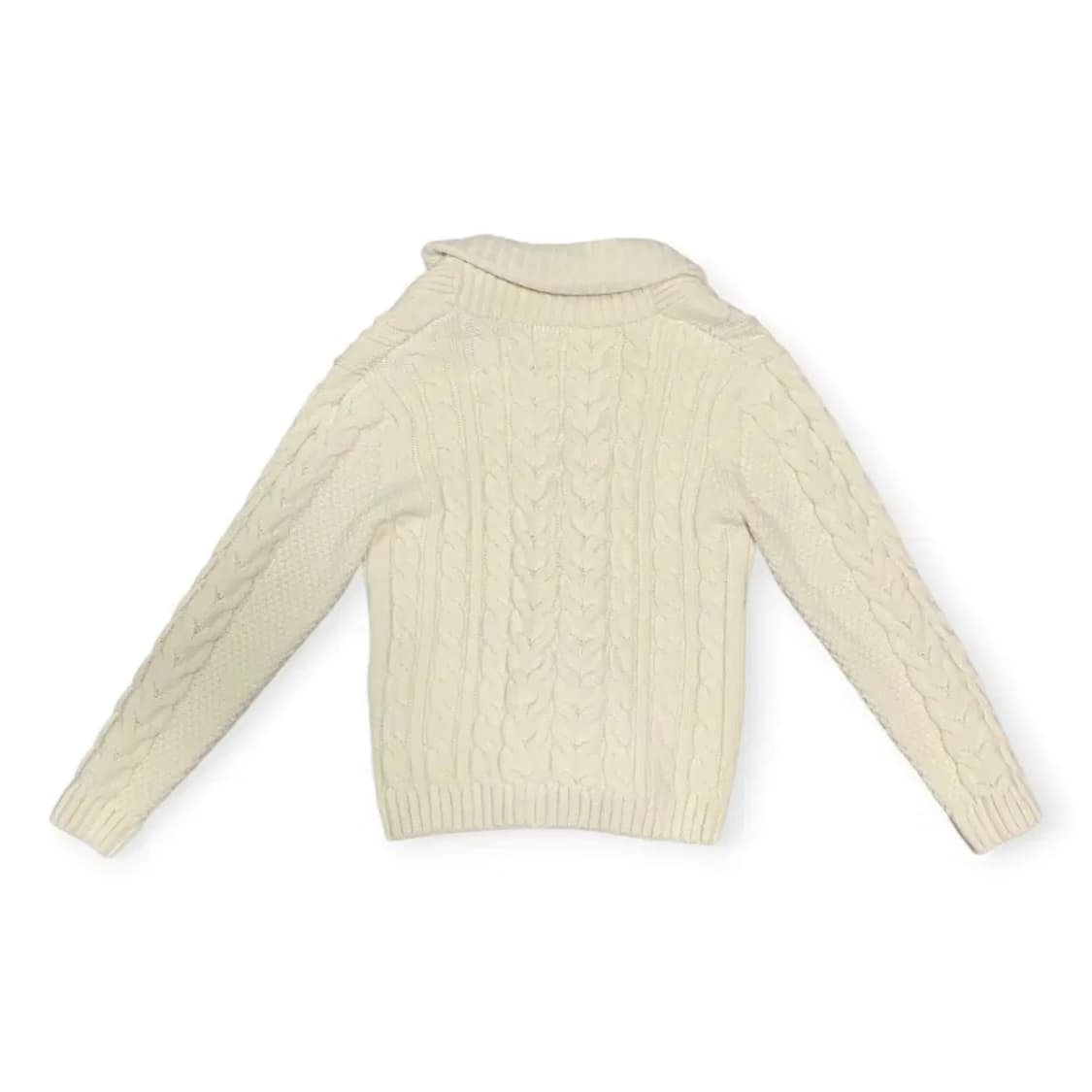 M)아이보리 꽈배기 니트 숄카라 가디건 상품이미지2