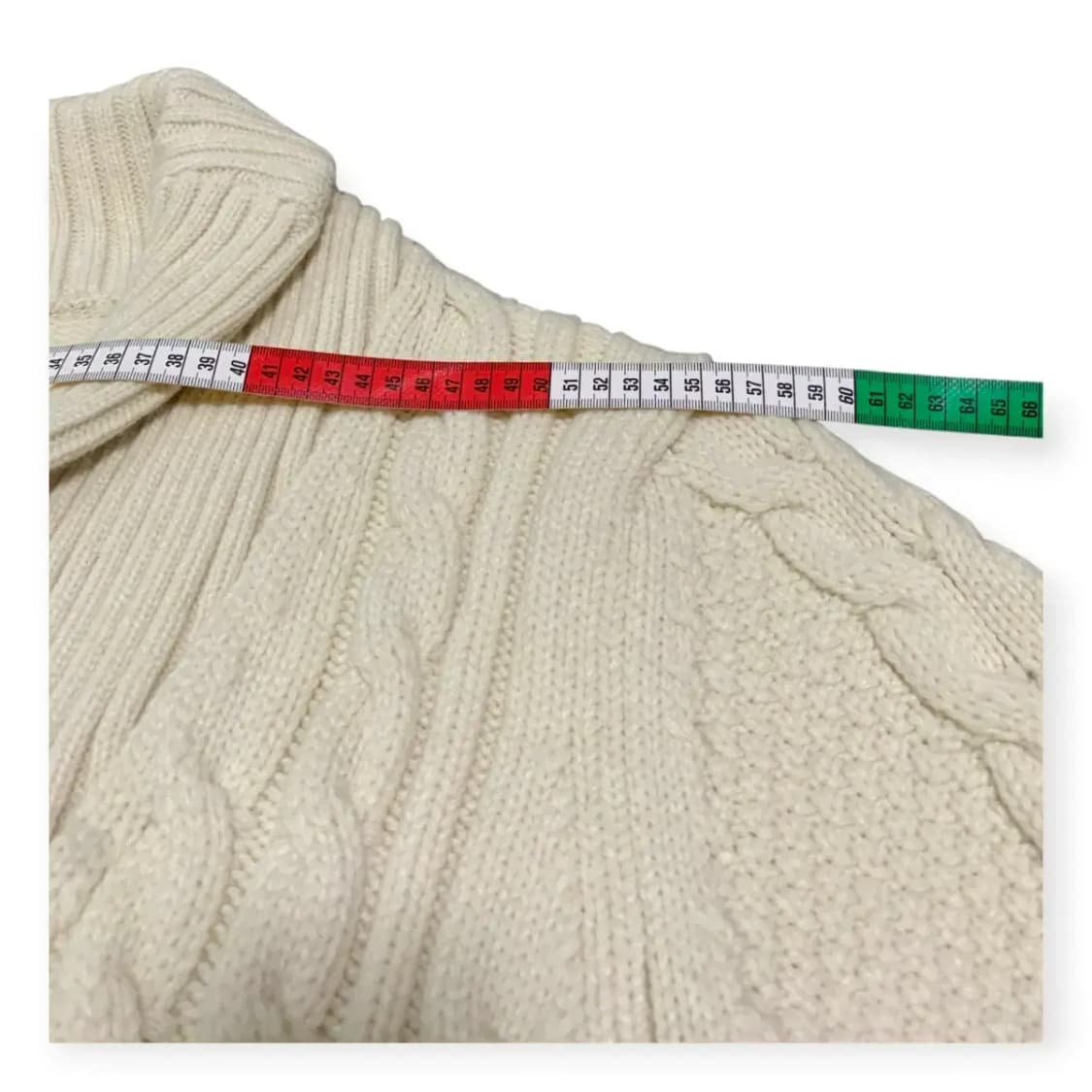 M)아이보리 꽈배기 니트 숄카라 가디건 상품이미지5