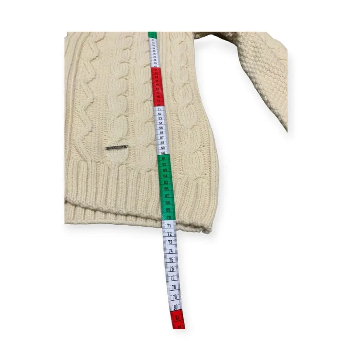 L)더무드 아이보리 꽈배기 니트 숄카라 가디건 상품이미지8