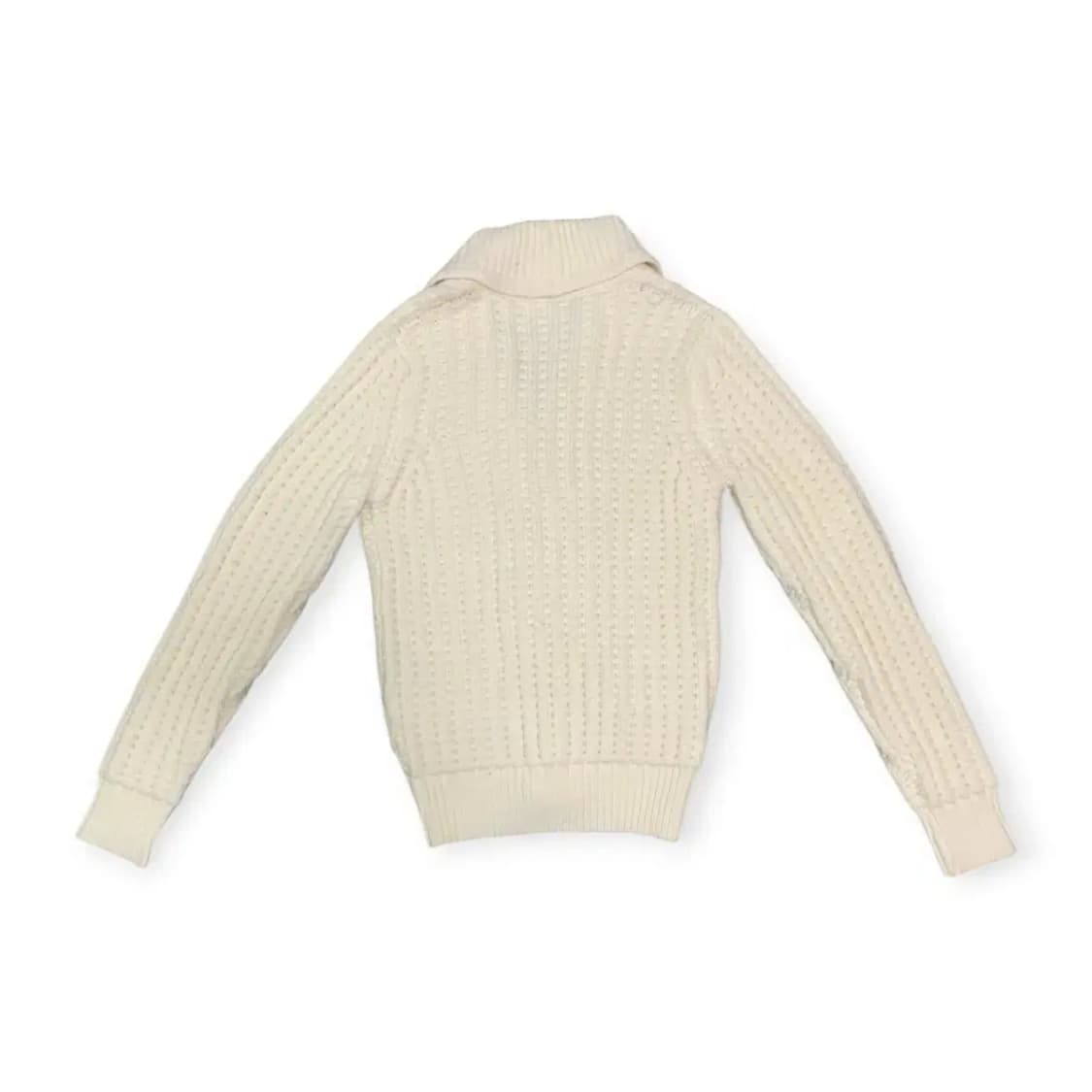 M)아이보리색 숄칼라 니트 가디건 숄카라 두꺼운 상품이미지2