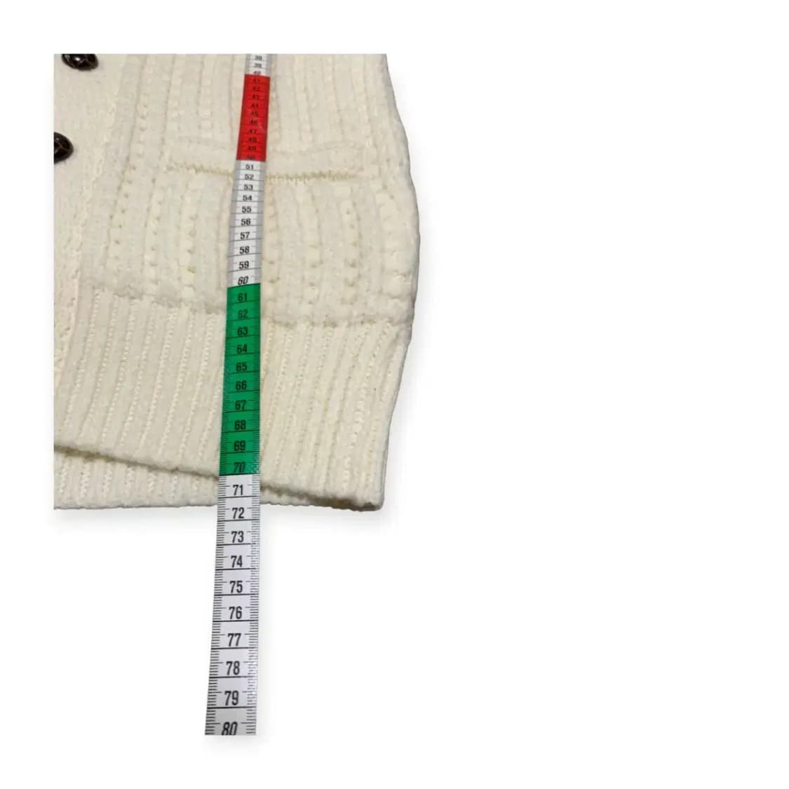 M)아이보리색 숄칼라 니트 가디건 숄카라 두꺼운 상품이미지4