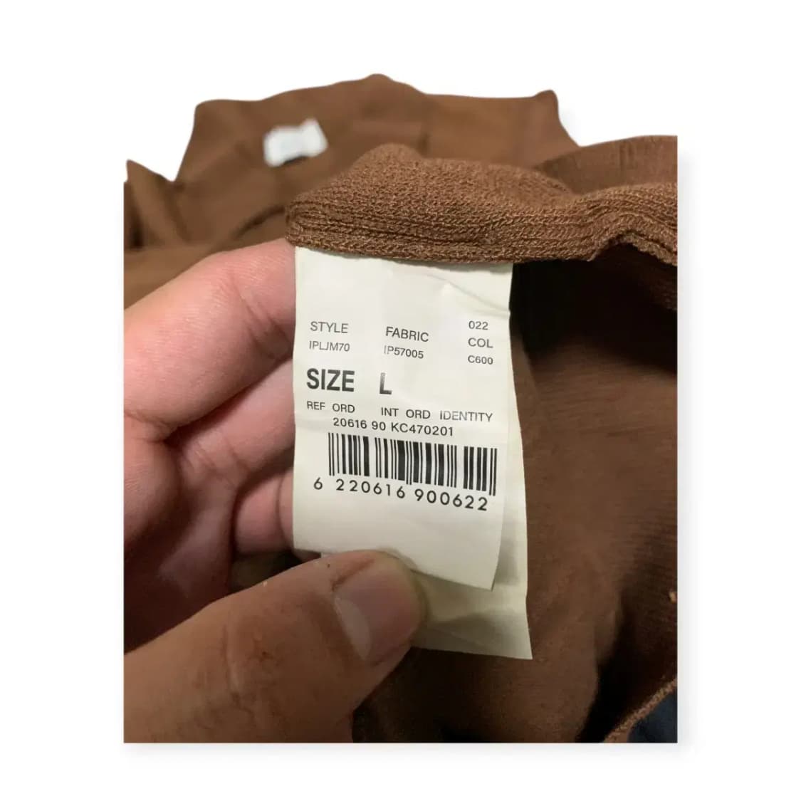 L)mood 브라운 카라넥 반팔 티셔츠 패턴셔츠 상품이미지8