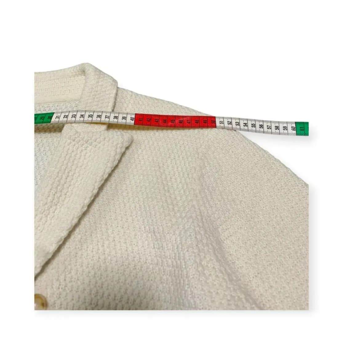 M)아이보리 더블 버튼 니트 블레이저 자켓 상품이미지3