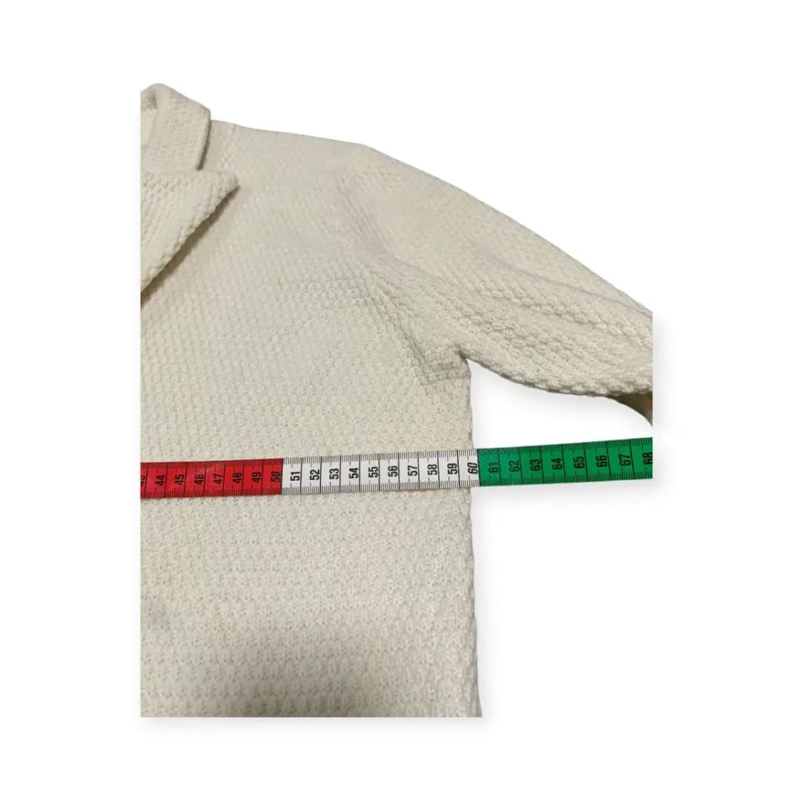 M)아이보리 더블 버튼 니트 블레이저 자켓 상품이미지4