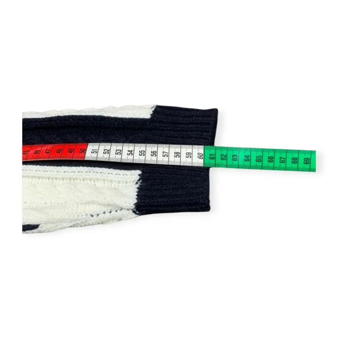 L)스트라이프 니트 가디건 블랙/화이트 단가라 스웨터 상품이미지6