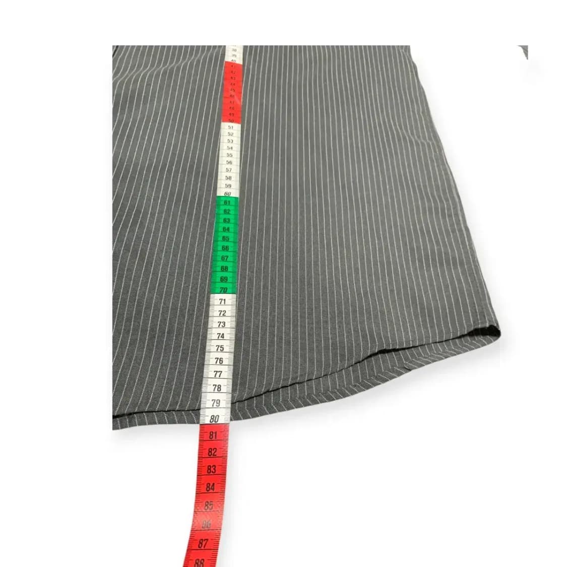 4XL)CAMETE 회색 스트라이프 긴팔 오버핏 셔츠 상품이미지6