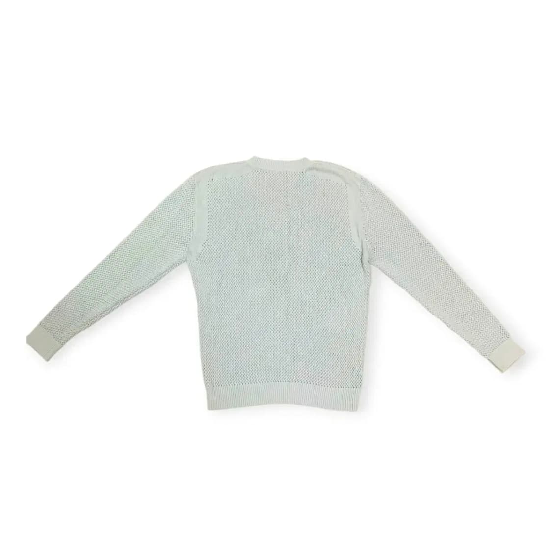 L)스카이블루 V넥 니트 브이넥 니트 긴팔티 와플 심플패턴 상품이미지2