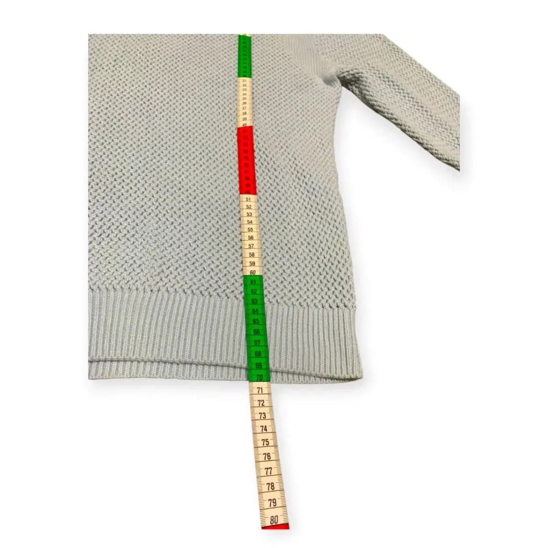 L)스카이블루 V넥 니트 브이넥 니트 긴팔티 와플 심플패턴 상품이미지6