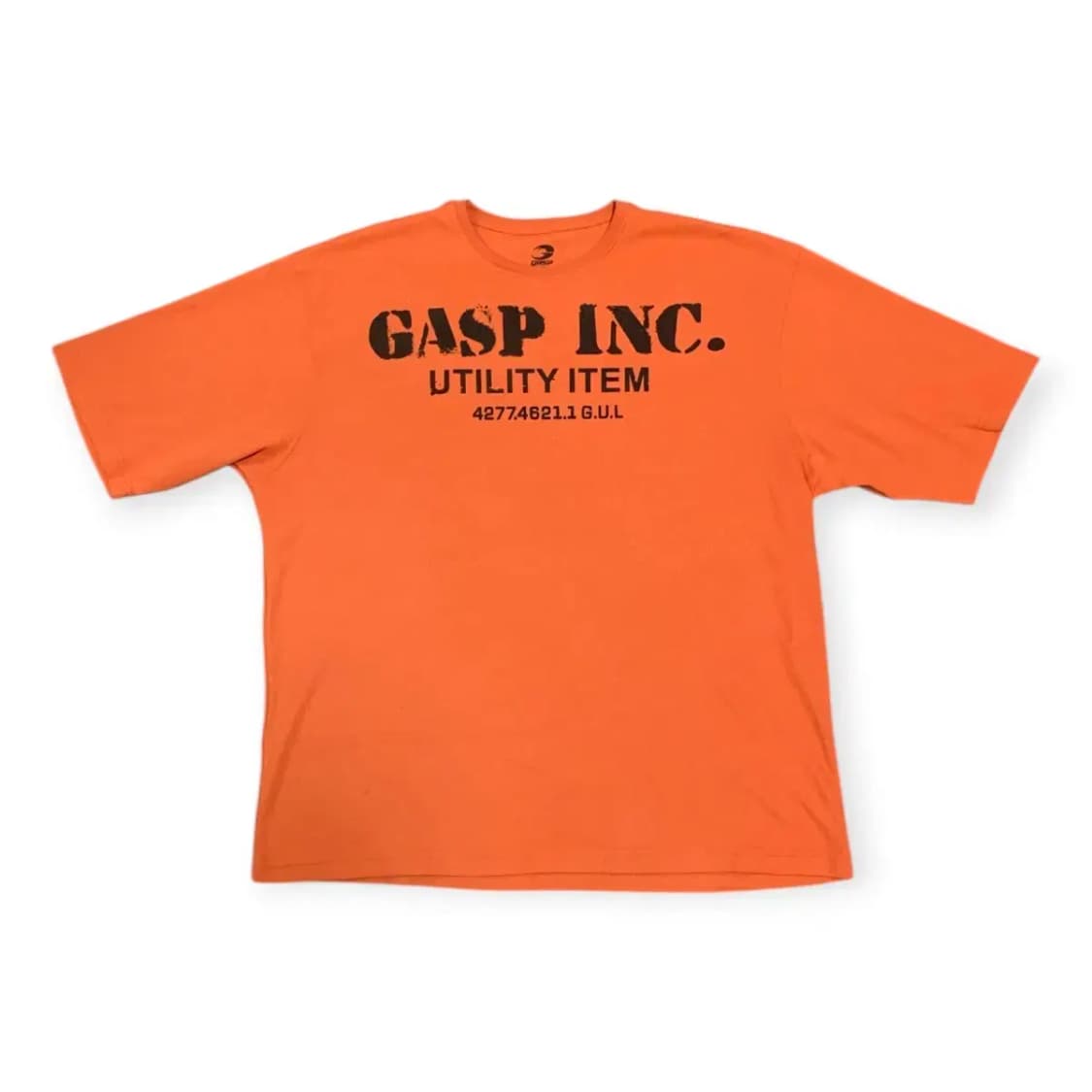 2XL)GASP INC. 백프린팅 오렌지색 반팔 티셔츠 상품이미지2