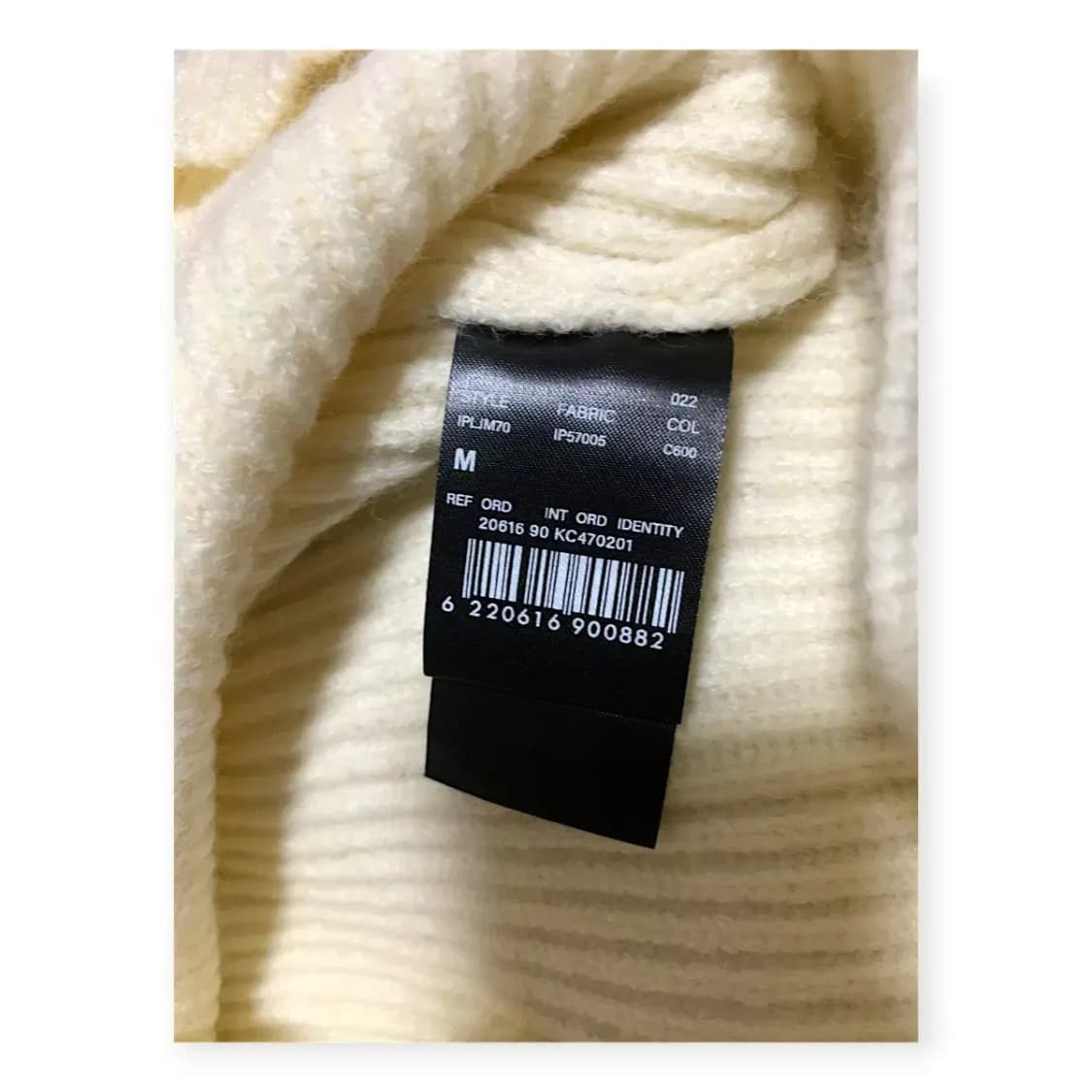 M)Mood 화이트 오버핏 하프넥 니트 집업 반집업 풀집업 상품이미지4