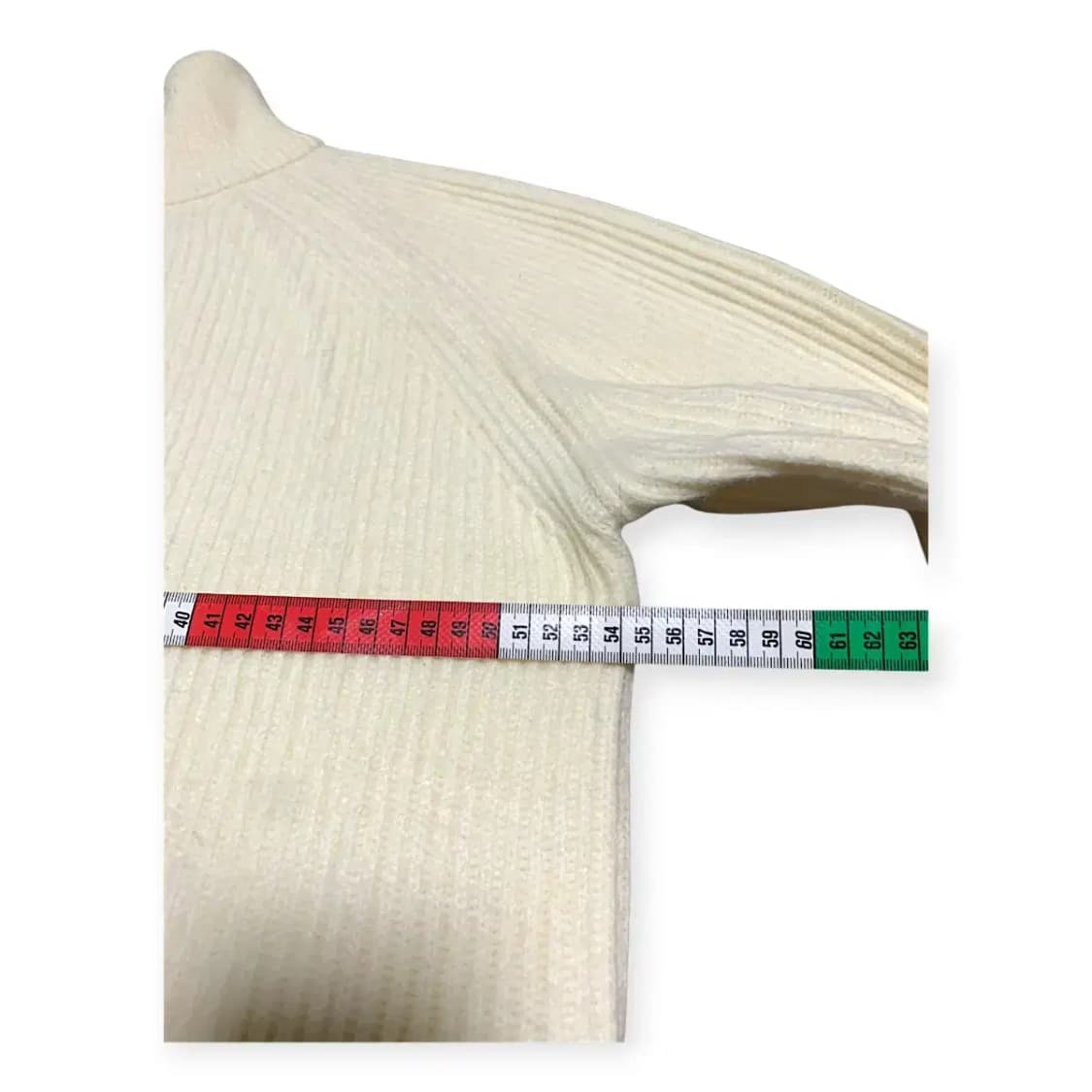 M)Mood 화이트 오버핏 하프넥 니트 집업 반집업 풀집업 상품이미지5