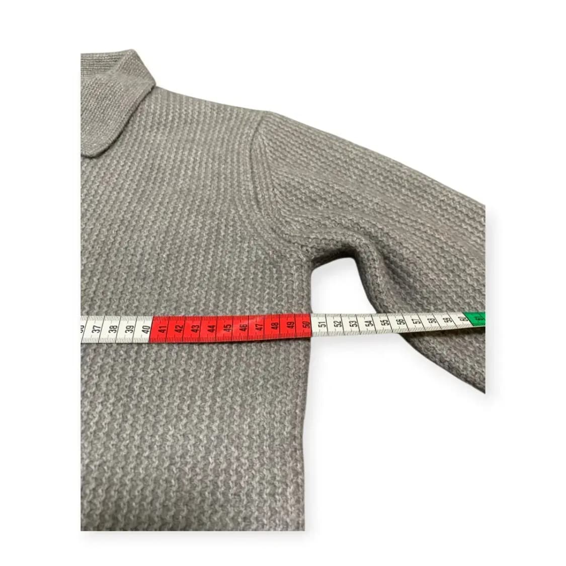 M)그레이 카라넥 니트 긴팔 티셔츠 캐주얼니트 상품이미지4
