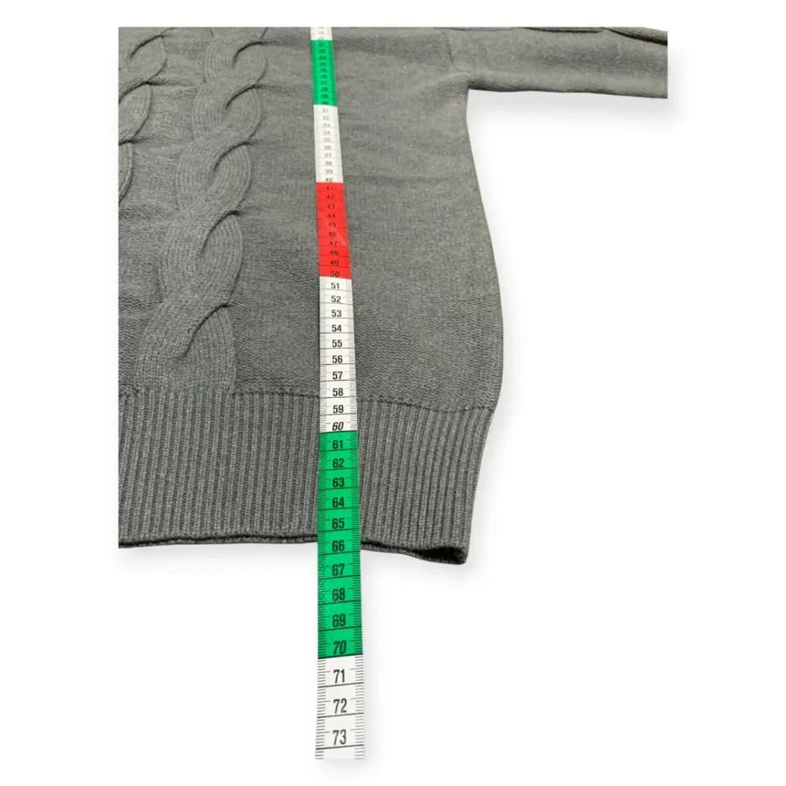 L)그레이 꽈배기 긴팔 니트 스웨트 라운드넥 스웨터 상품이미지6