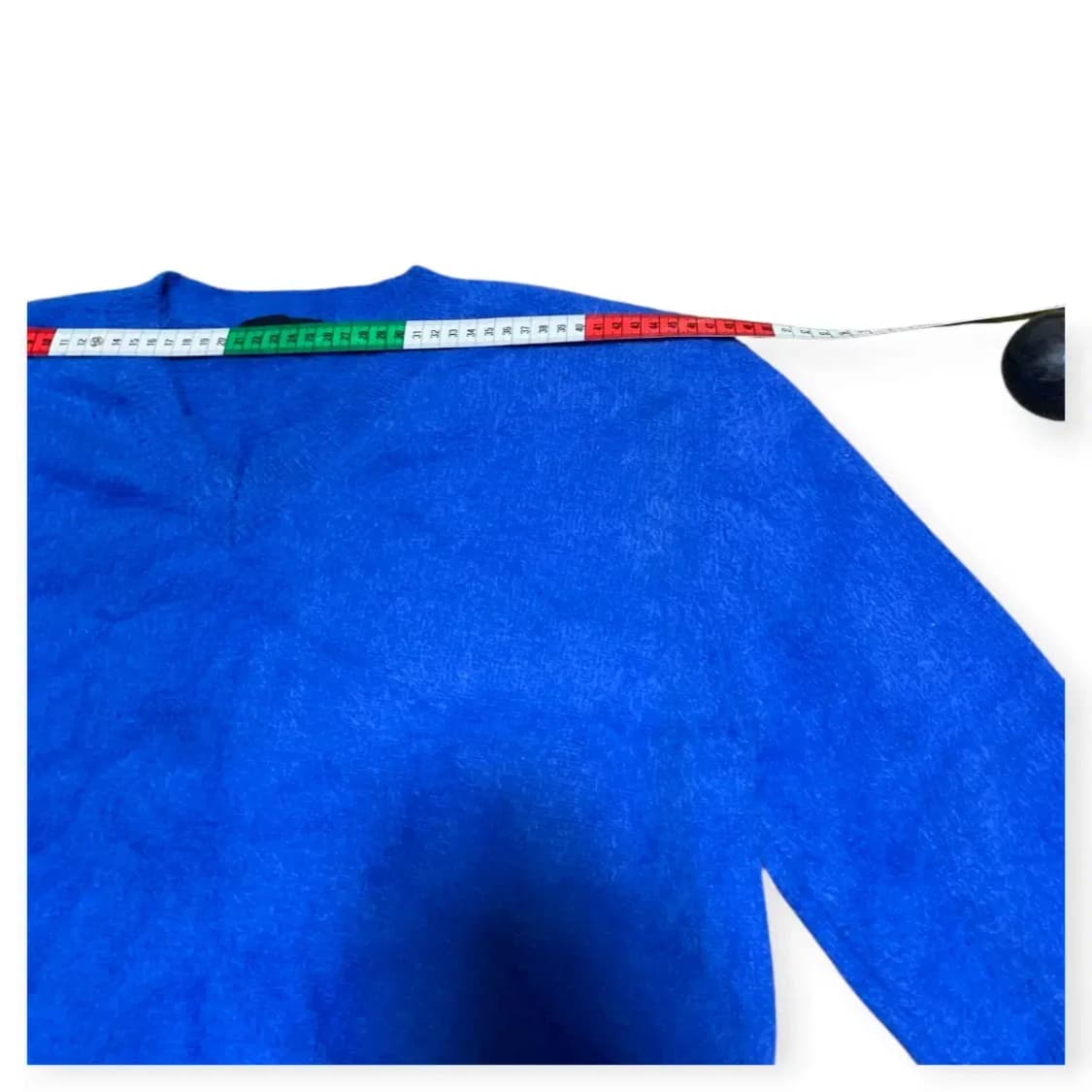 L)Mood 스카이블루 브이넥 긴팔 니트 파란색 상품이미지3