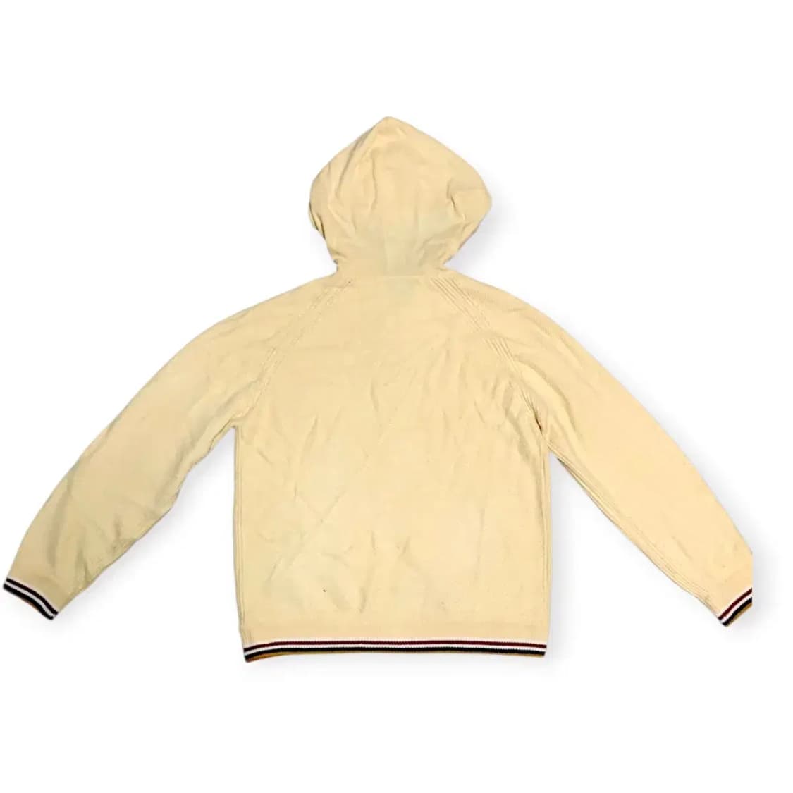 XL)바닐라 니트 후드집업 시보리 밑단 삼선 트레이닝복 상의 상품이미지2