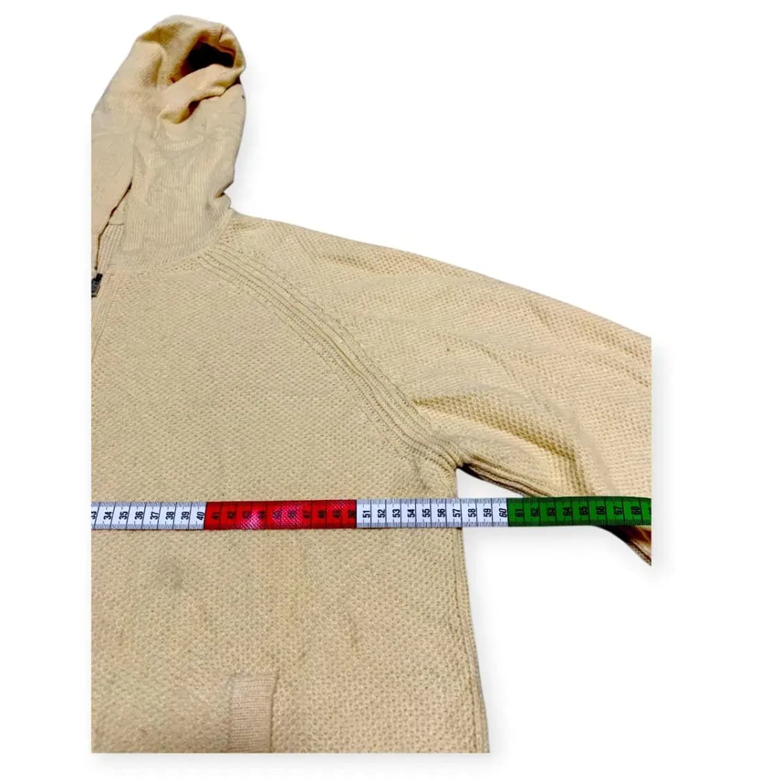 XL)바닐라 니트 후드집업 시보리 밑단 삼선 트레이닝복 상의 상품이미지4