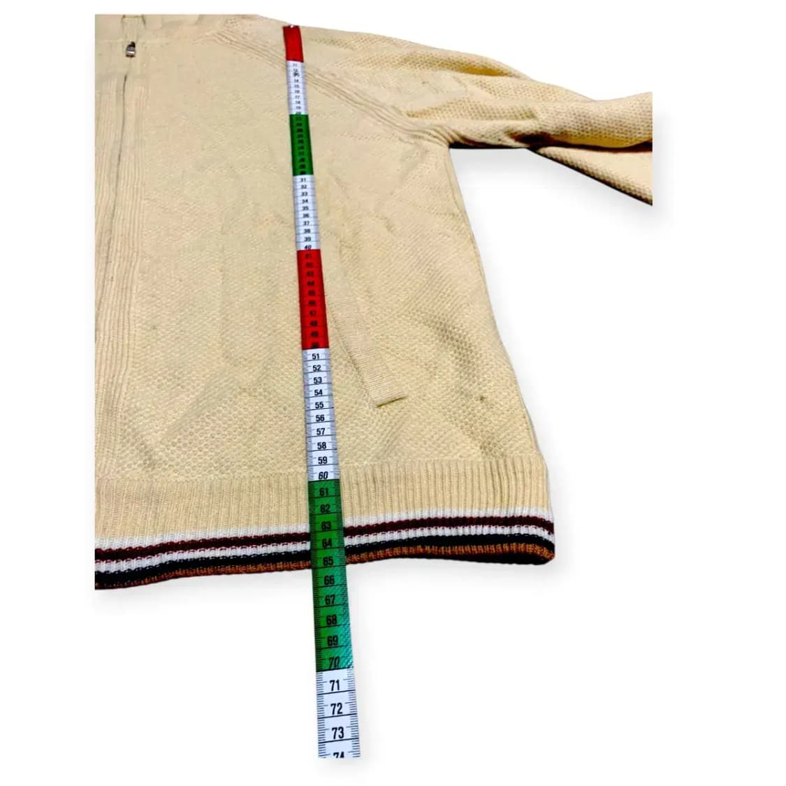 XL)바닐라 니트 후드집업 시보리 밑단 삼선 트레이닝복 상의 상품이미지6