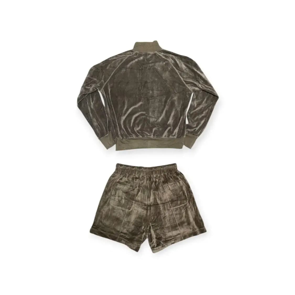 L)브라운 벨벳 트레이닝복 세트 셋업 (져지+반바지) 상품이미지2