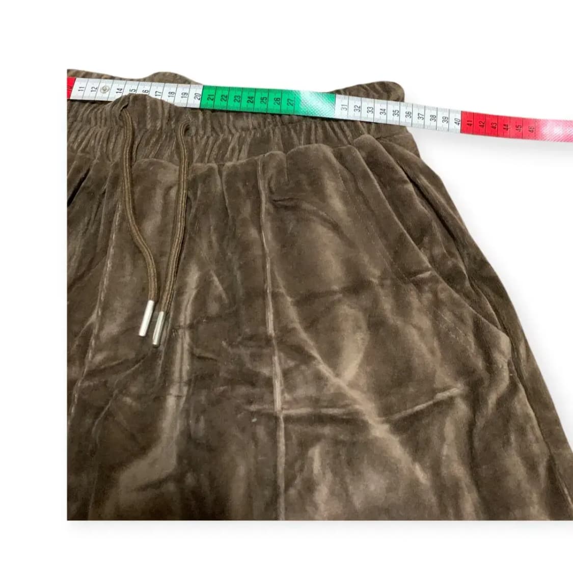 L)브라운 벨벳 트레이닝복 세트 셋업 (져지+반바지) 상품이미지5