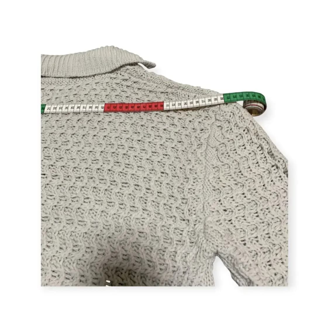 XL)연하늘 헨리넥 와플니트 긴팔 스웨터 상품이미지3