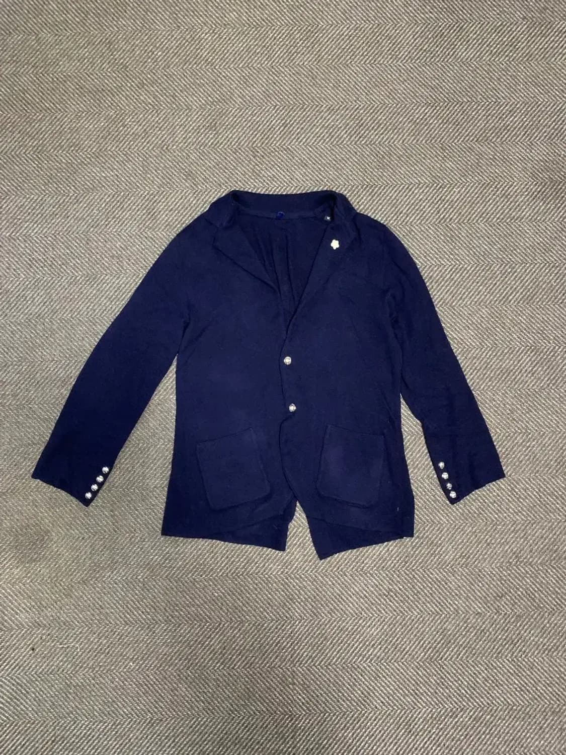 L)네이비 니트 블레이저 자켓 빈티지자켓 하객룩 상품이미지2