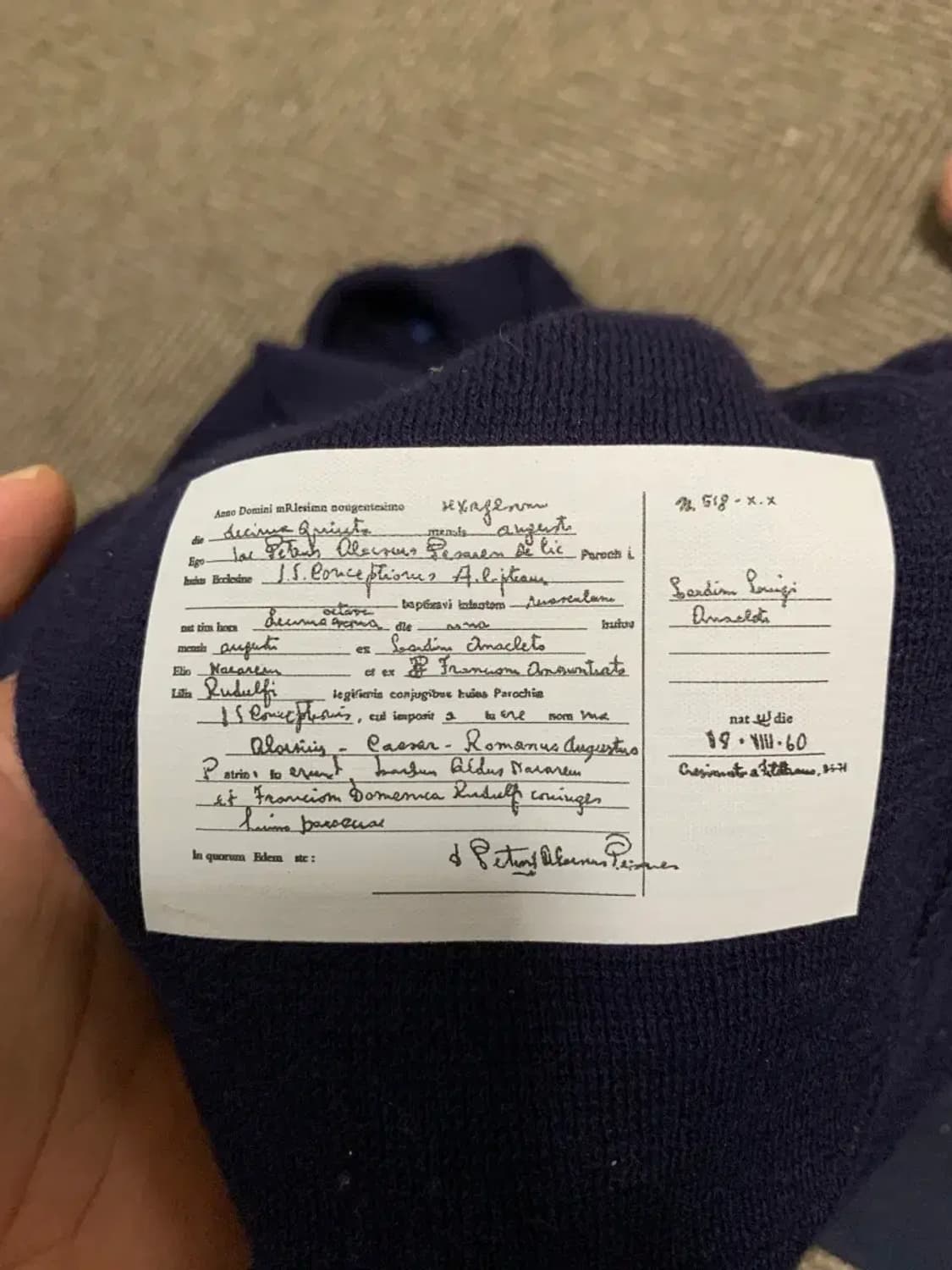 L)네이비 니트 블레이저 자켓 빈티지자켓 하객룩 상품이미지5