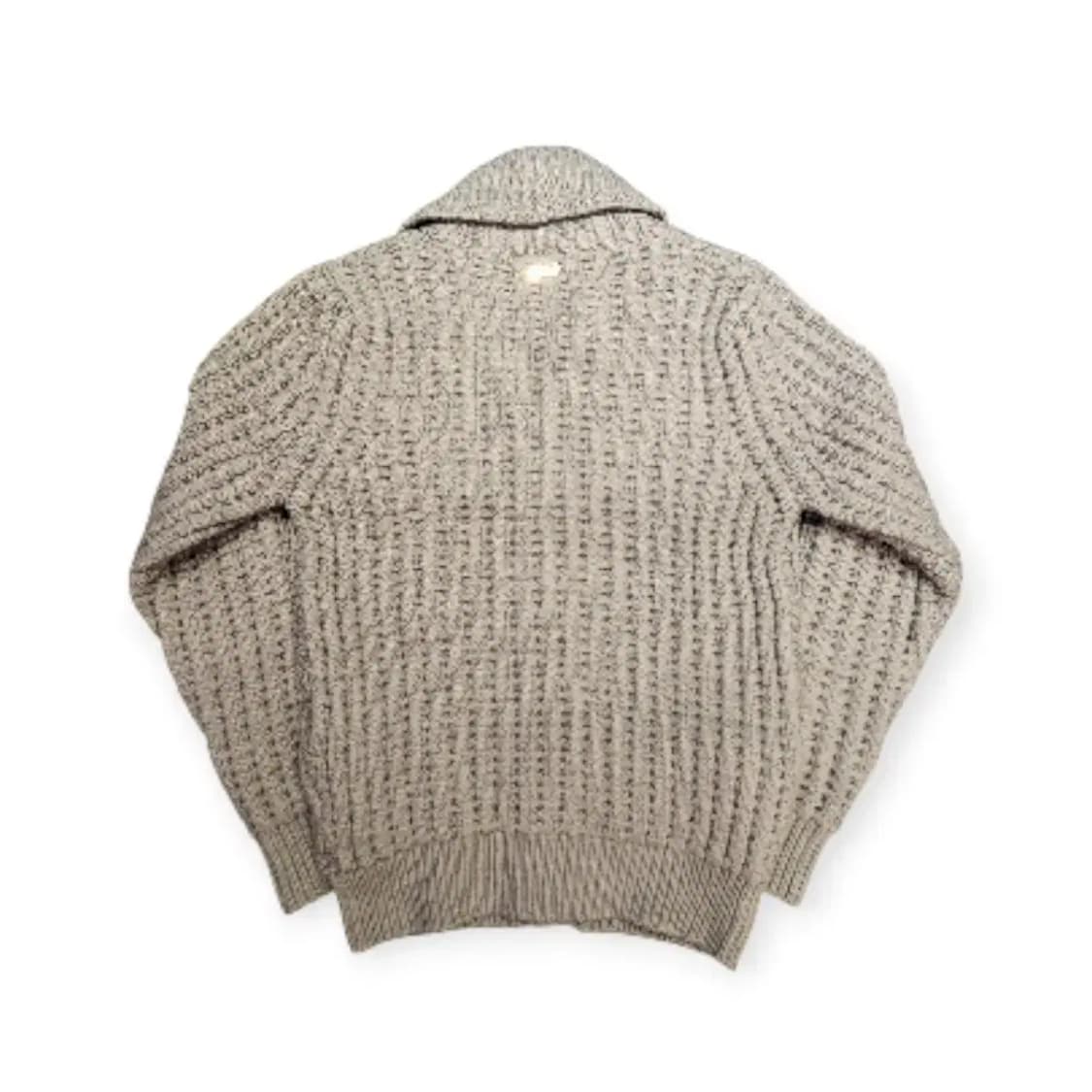 2XL)mood 숄칼라 가디건 니트 그레이 와플 울 단추가디건 코위찬 상품이미지2