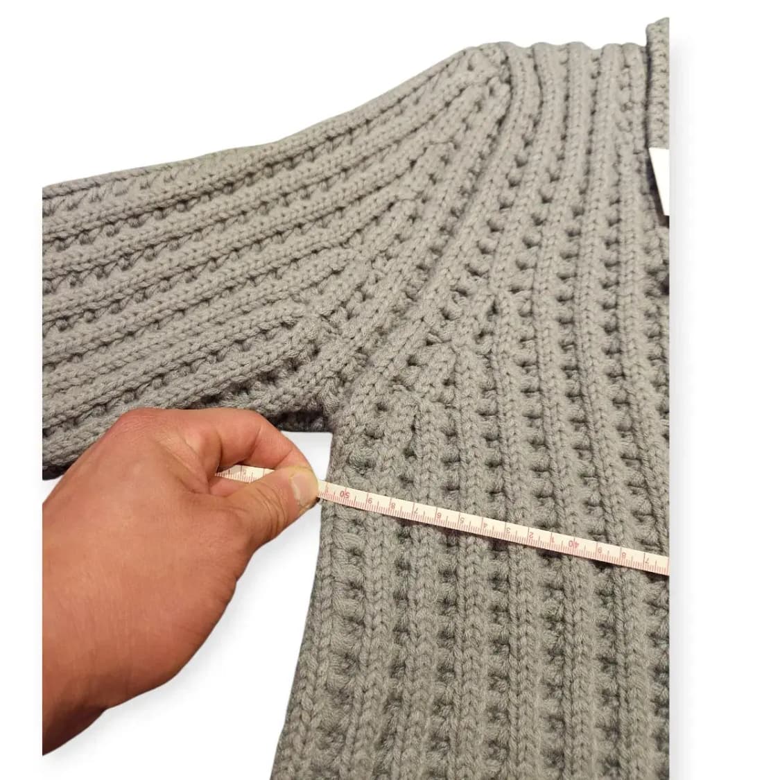 2XL)mood 숄칼라 가디건 니트 그레이 와플 울 단추가디건 코위찬 상품이미지5