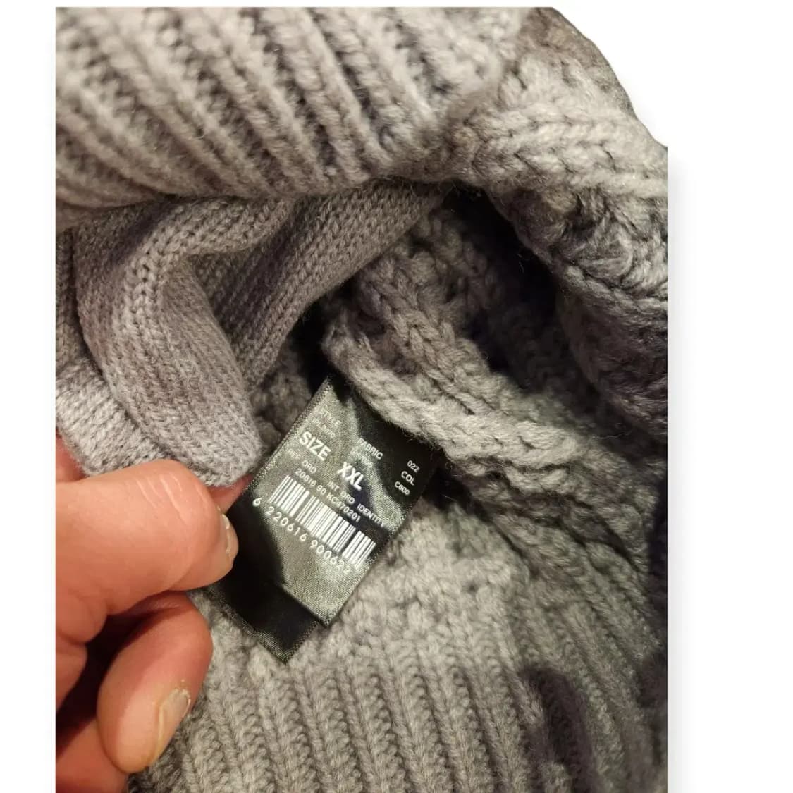 2XL)mood 숄칼라 가디건 니트 그레이 와플 울 단추가디건 코위찬 상품이미지7
