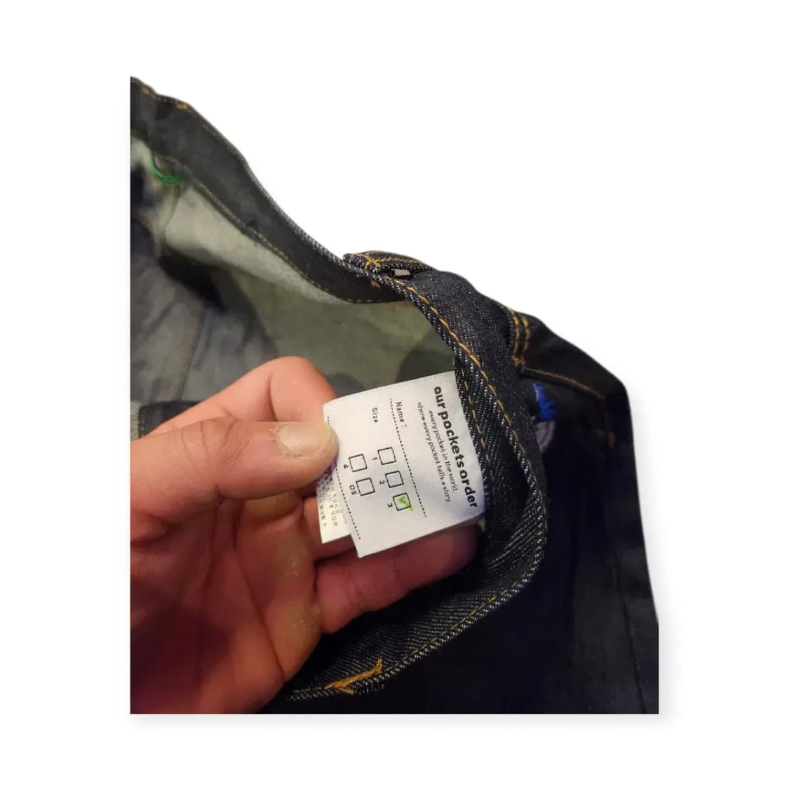 3size)아워포포켓츠 인디고 데님 팬츠 와이드팬츠 상품이미지9