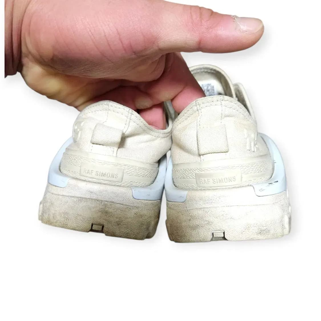 270)라프시몬스 아디다스 뉴러너 아이보리 캔버스 단화 스니커즈 상품이미지3