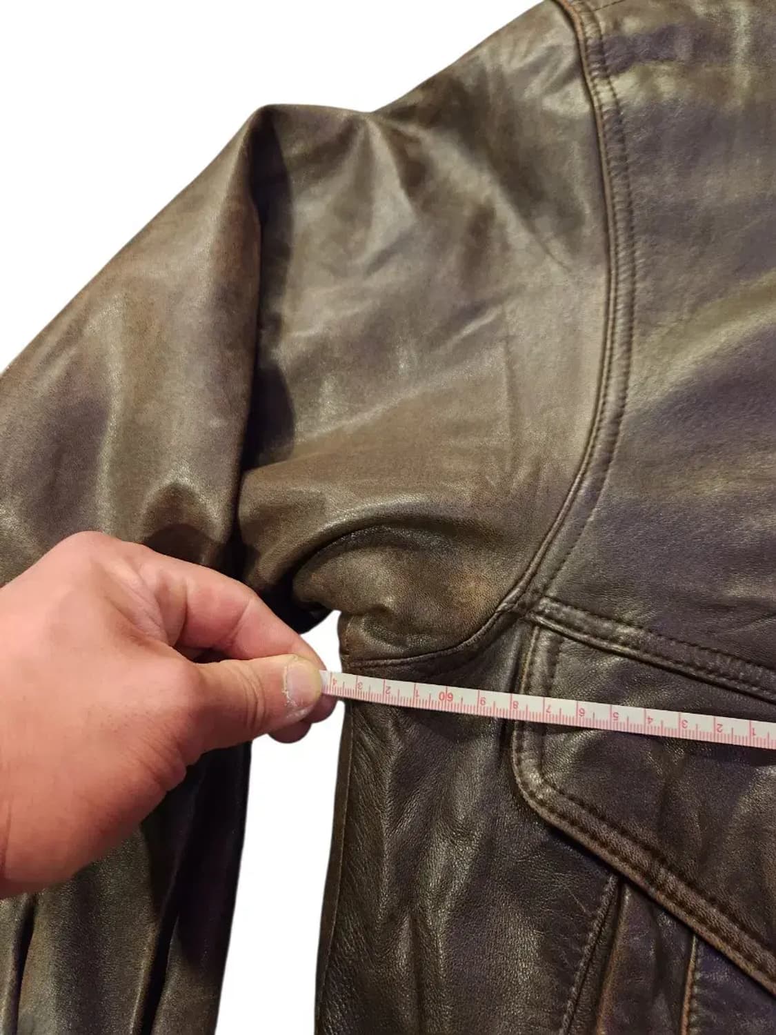 105)입생로랑 YSL 브라운 가죽 거위털 봄버 자켓 Ma1 마원 탑건 상품이미지4