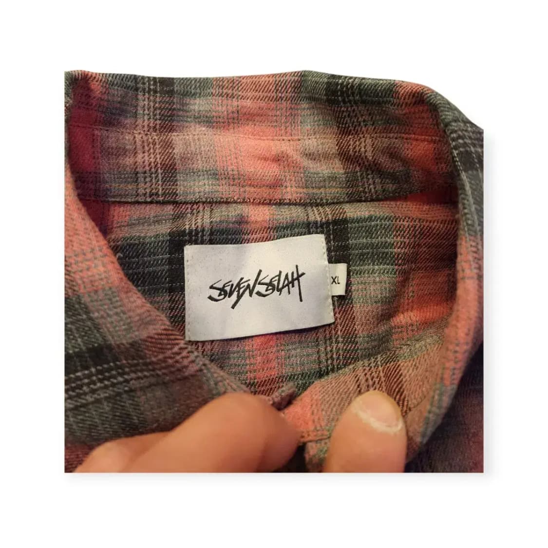 XL)세븐셀라 빈티지 체크셔츠 남방 와이셔츠 빈티지레드 상품이미지4