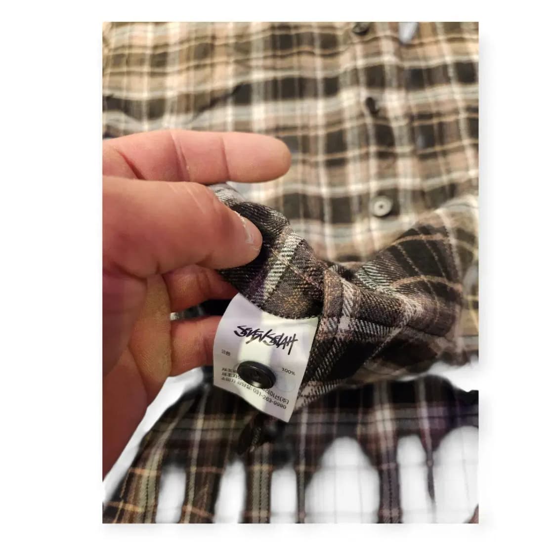 XL)세븐셀라 빈티지 체크셔츠 남방 와이셔츠 빈티지브라운 상품이미지7