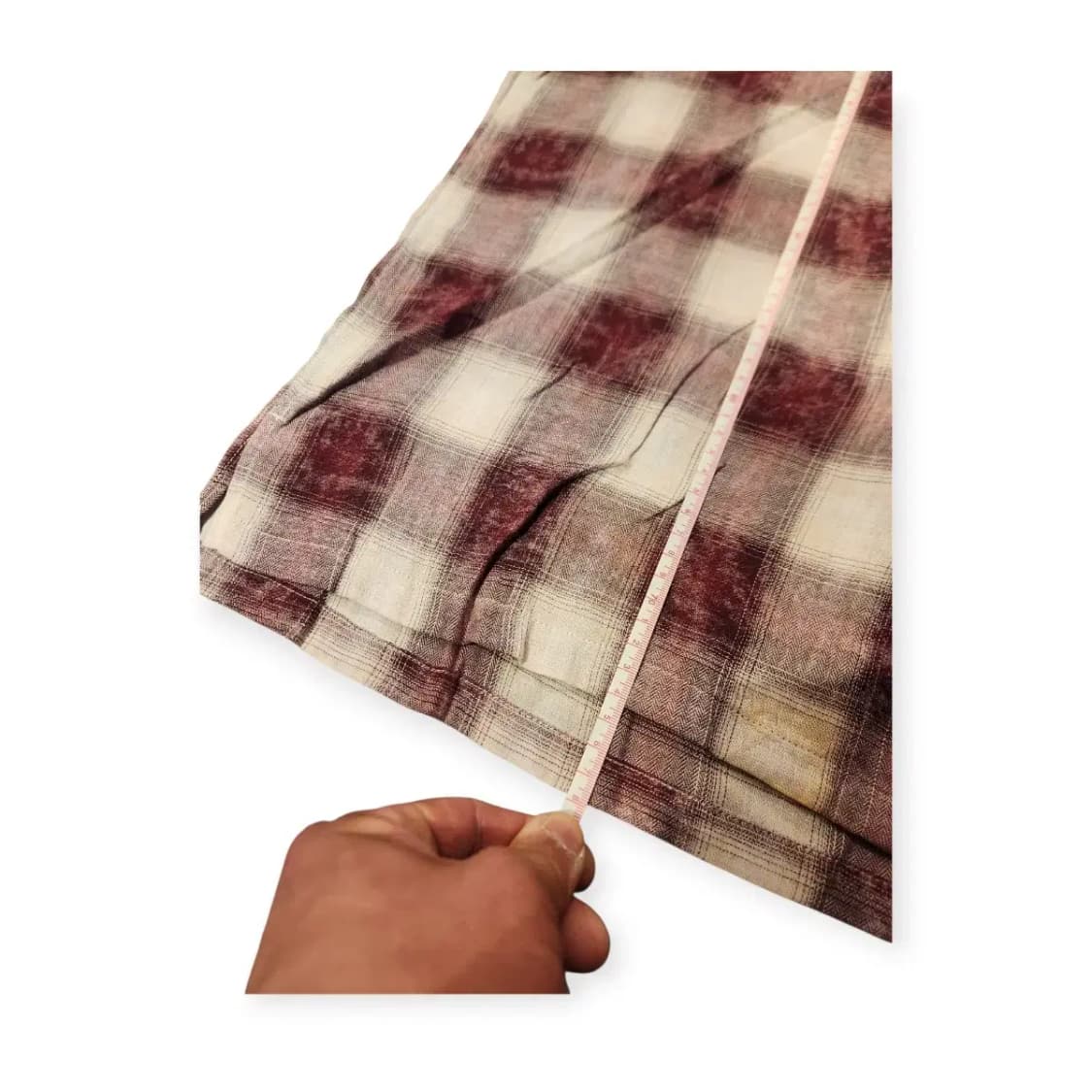 2Size)WOOSUK 우석 빈티지 체크 셔츠 남방 긴팔 레드 상품이미지7