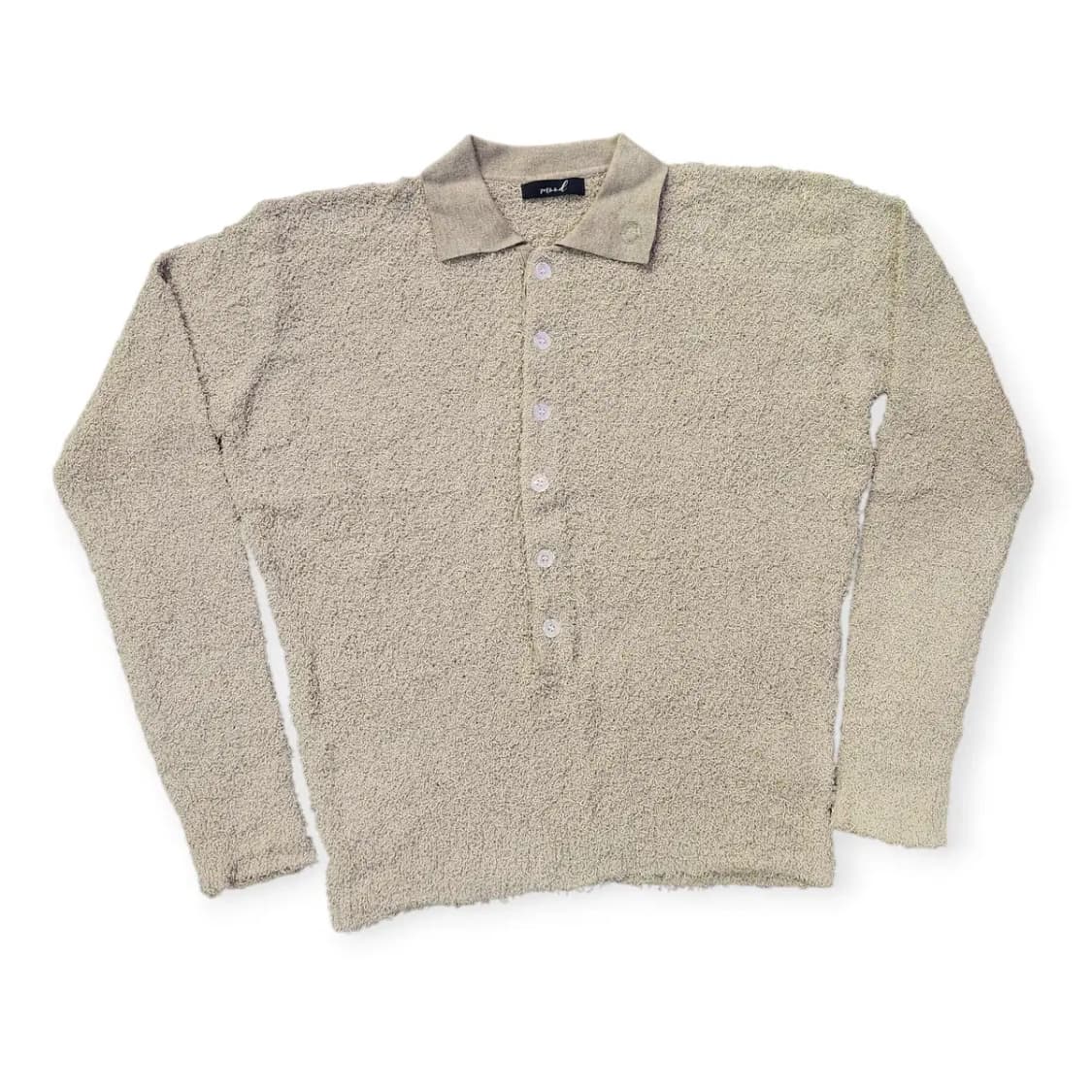 XL)MOOD 부클 헨리넥 하프넥 니트티셔츠 니트반집업 니트맨투맨 스웨터 상품이미지1