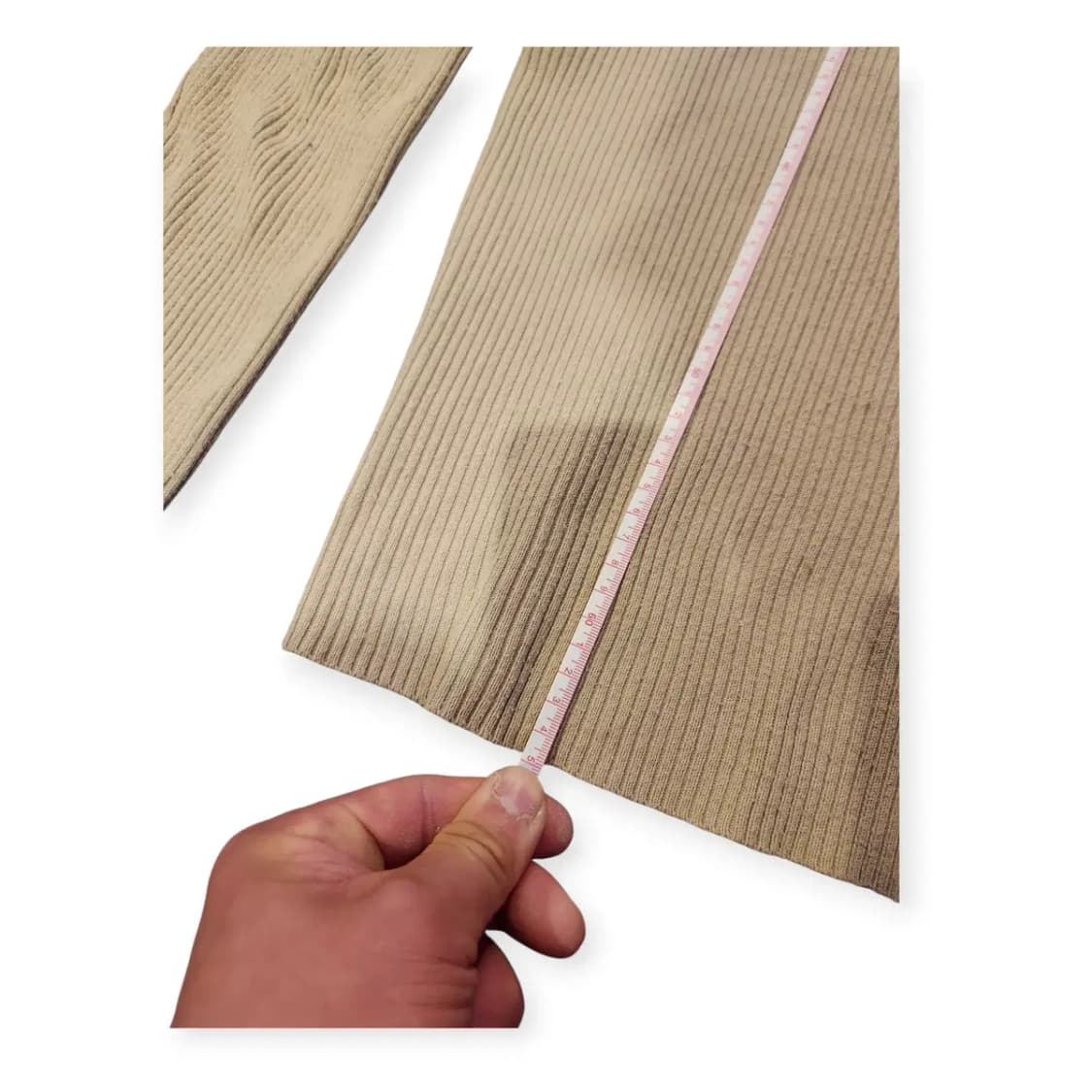 L)베이지 머슬핏 니트 롱슬리브 맨투맨 슬림핏 상품이미지4