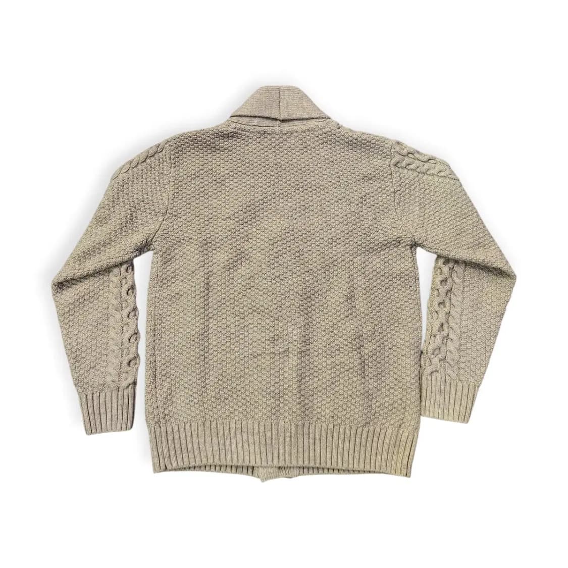 L)MEN JARO 그레이 니트 꽈배기 케이블 가디건 단추가디건 두꺼운 상품이미지2