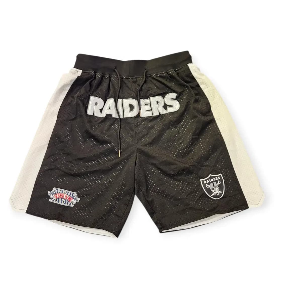 3XL)라스베이거스 레이더스 밴딩 무에타이 복서 팬츠 블랙&화이트 상품이미지1