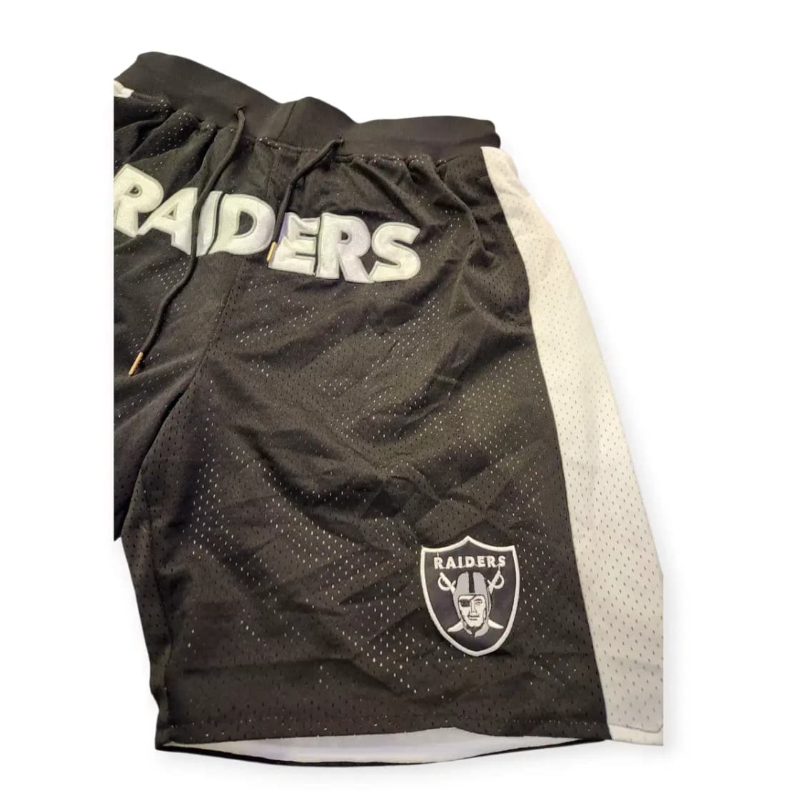 3XL)라스베이거스 레이더스 밴딩 무에타이 복서 팬츠 블랙&화이트 상품이미지3